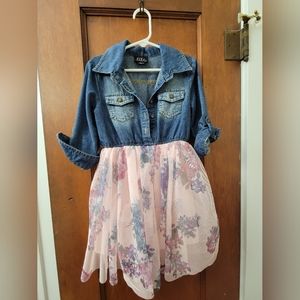 Little girls demin dress